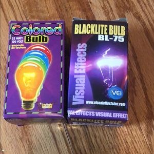 Colored and black lite bulbs